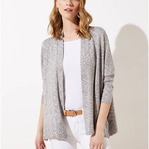 LOFT Shimmer Open Poncho Sweater in Petite Large